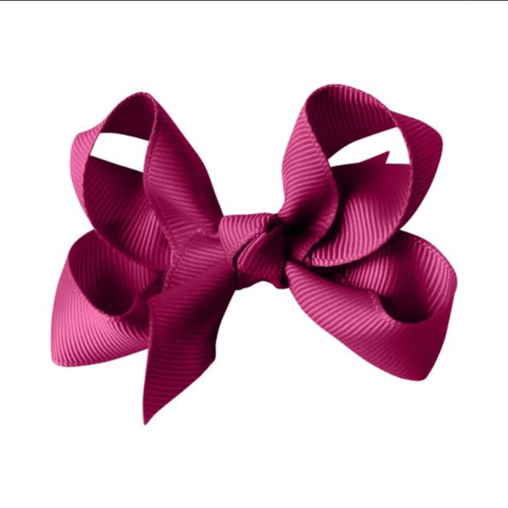 🆕 Fuschia Grosgrain Bow with Alligator Clip
